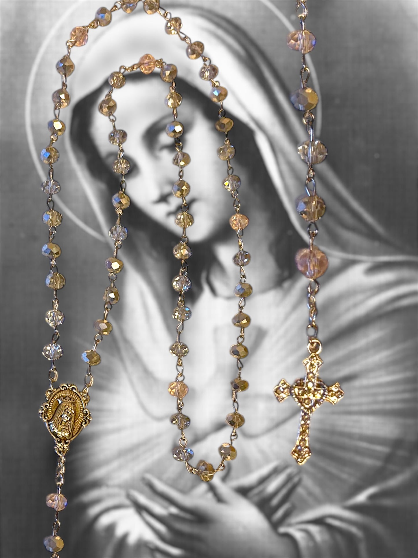 Chapelet argenté (Vierge Marie)