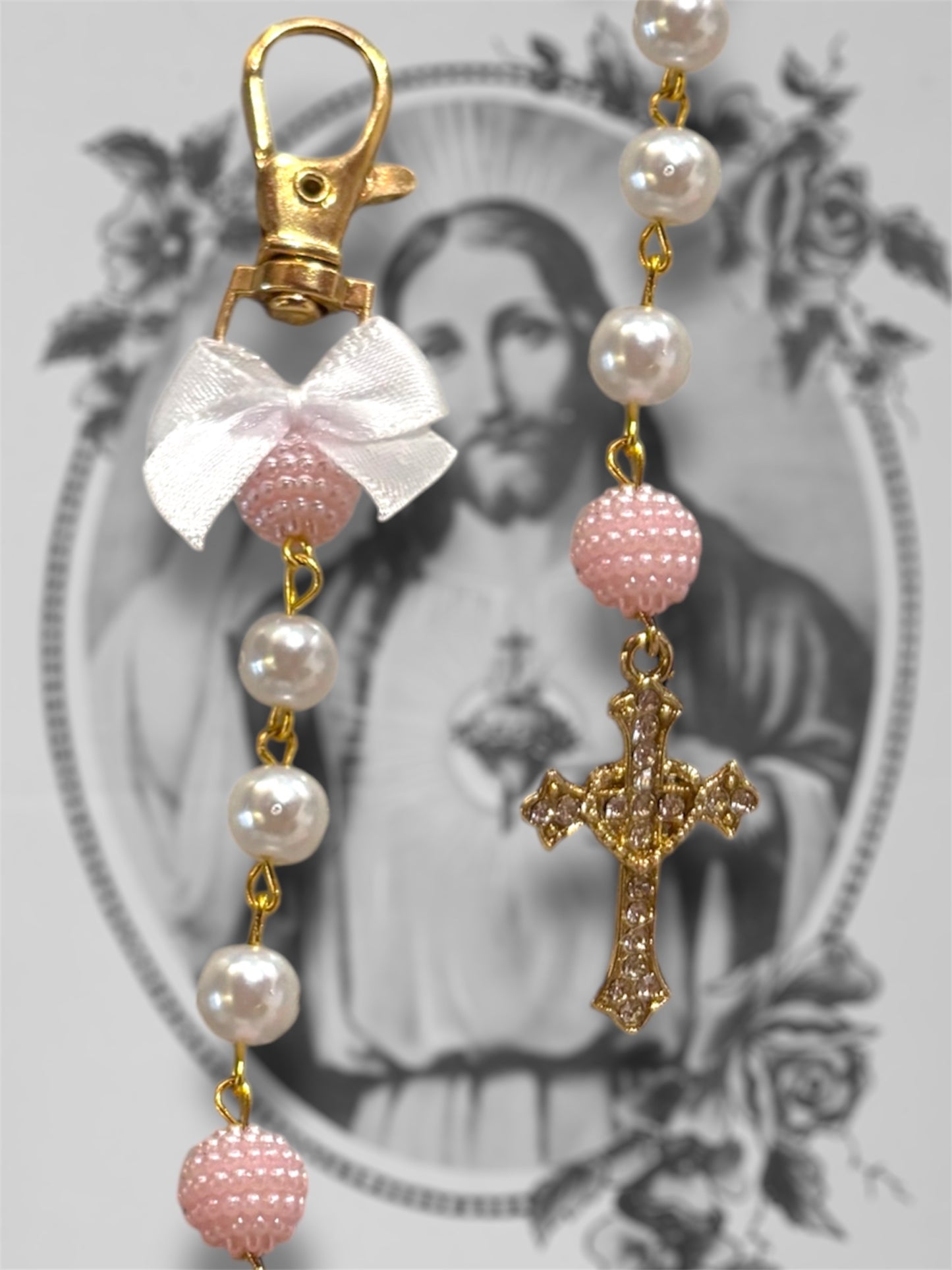 Porte clé noeud céleste doré