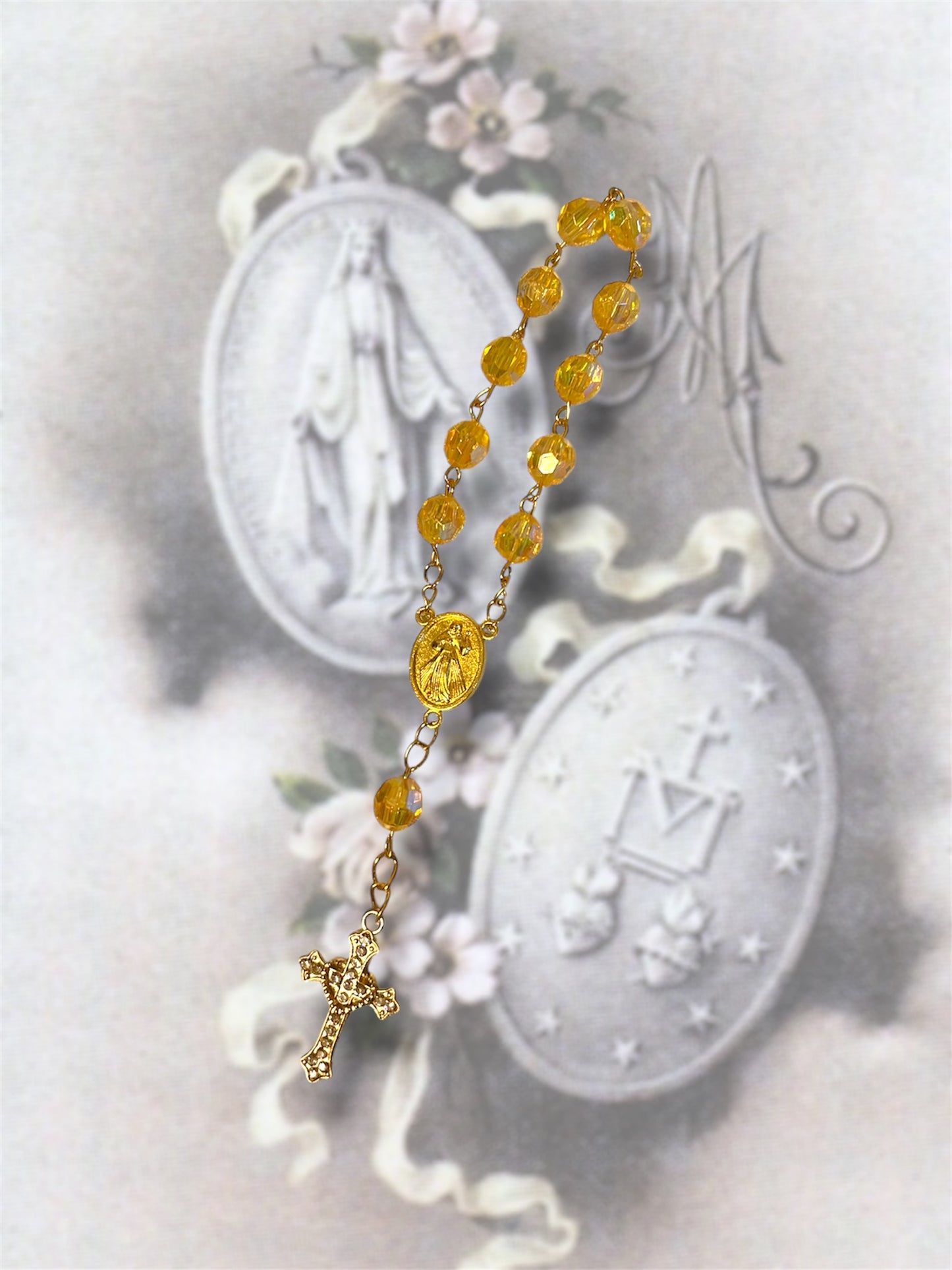 Dizainier doré (Jésus et Marie)