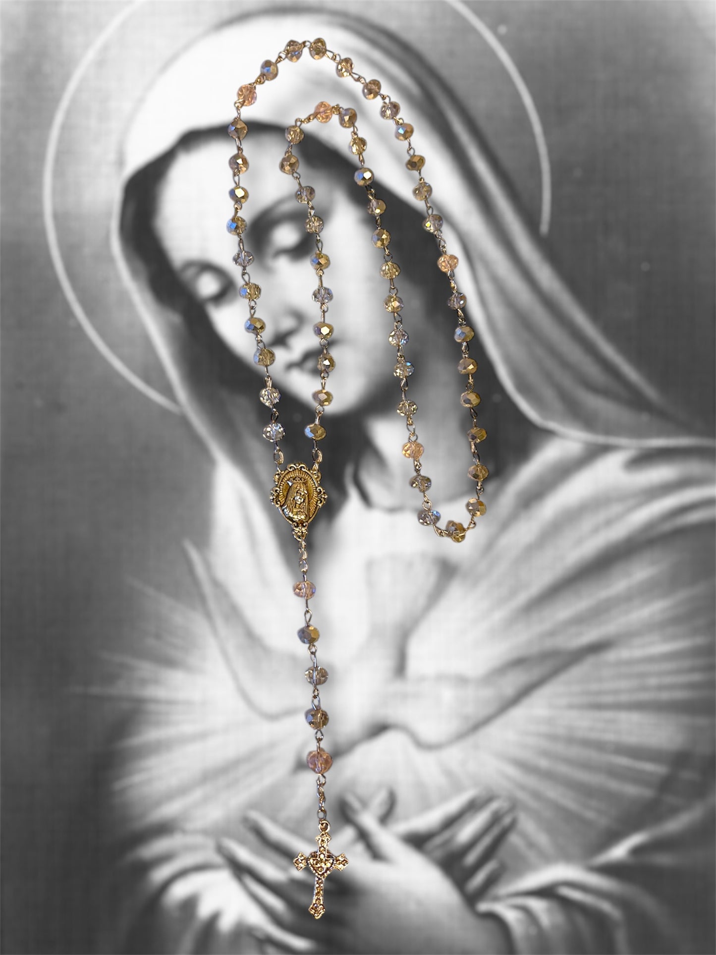 Chapelet argenté (Vierge Marie)