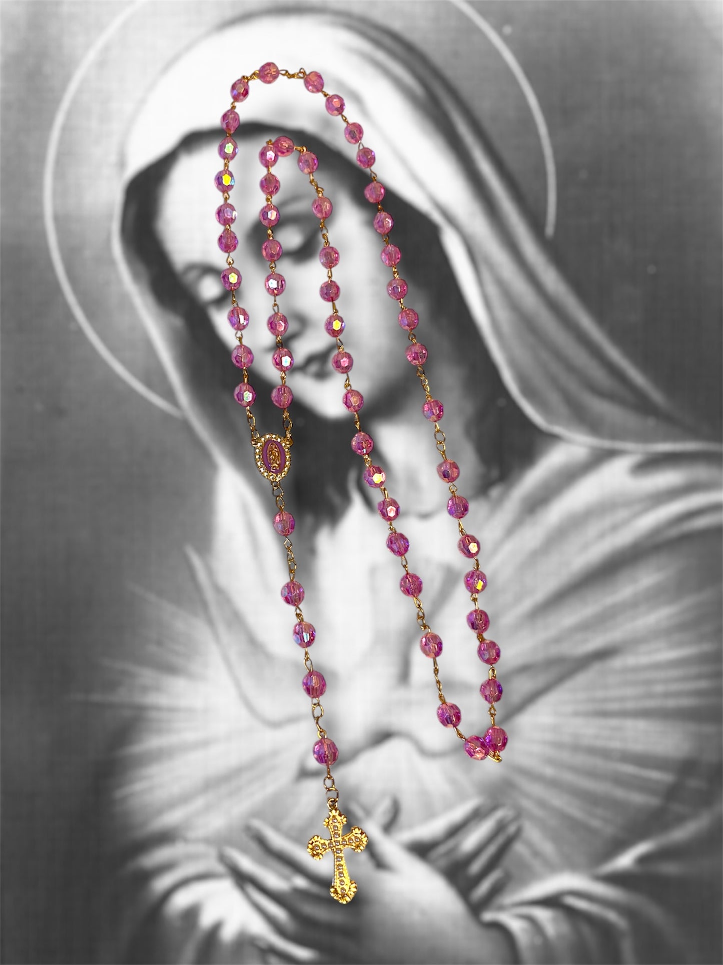 Chapelet violet (Vierge Marie)