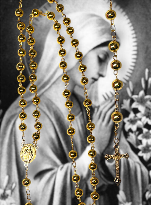 Chapelet Perles d’Or Sacrées
